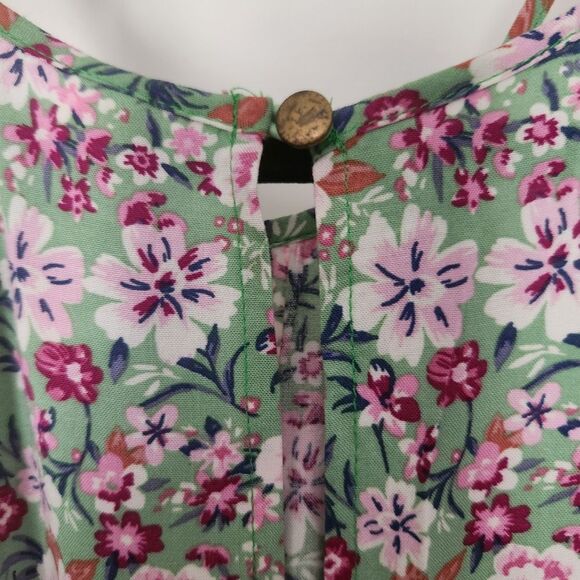 BeBop Womens Juniors Floral Sleeveless Romper Elastic Drawstring Tie Waist XL - Picture 8 of 10
